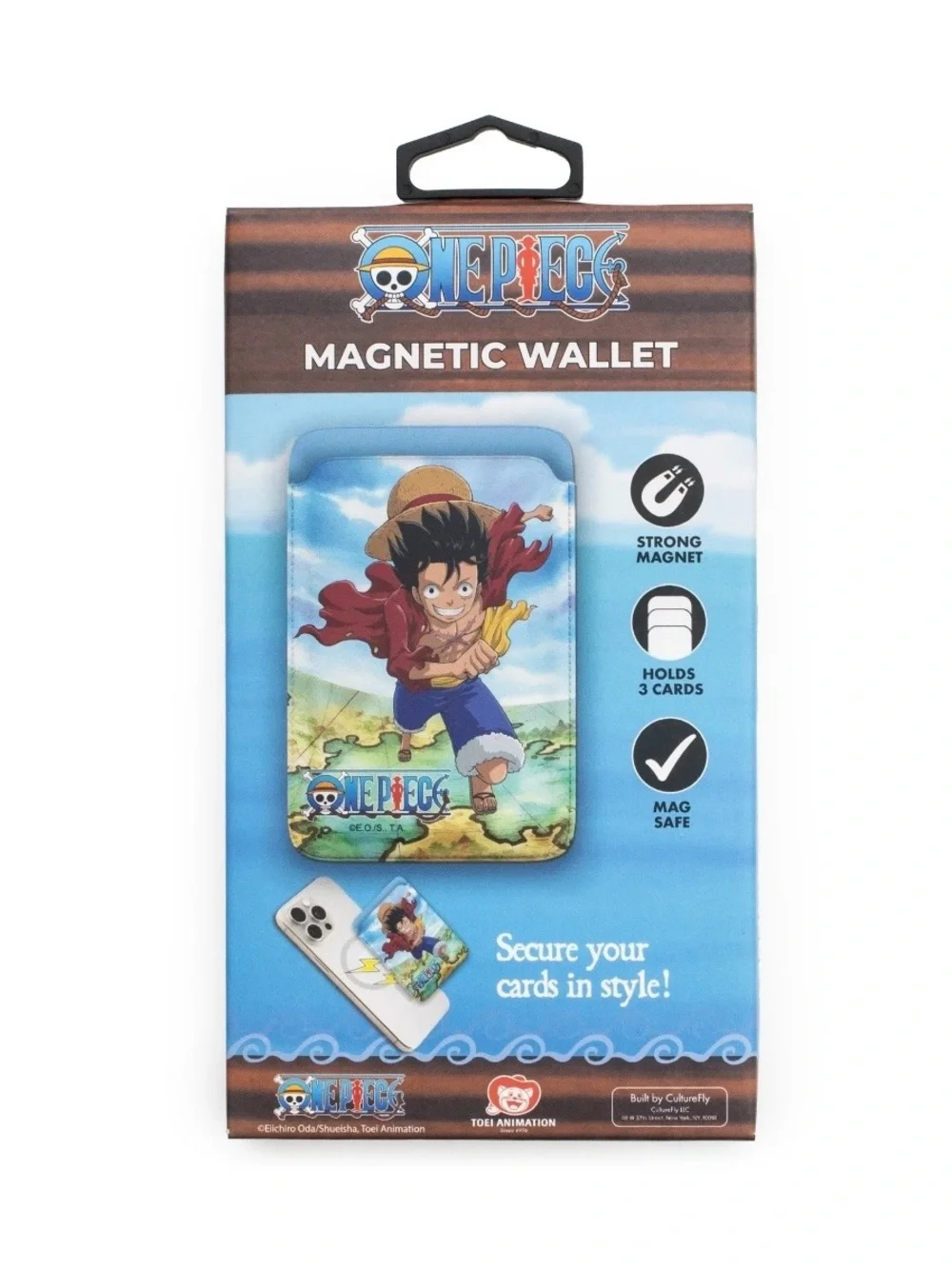 CultureFly Magnetic MagSafe Wallet One Piece Luffy Running